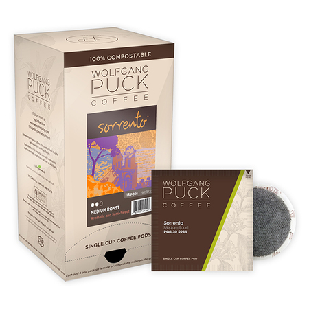 Wolfgang Puck Coffee Sorrento Soft Coffee Pods, PK108 PK 016434